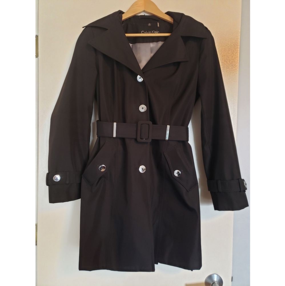 Calvin Klein Hooded Trench Coat